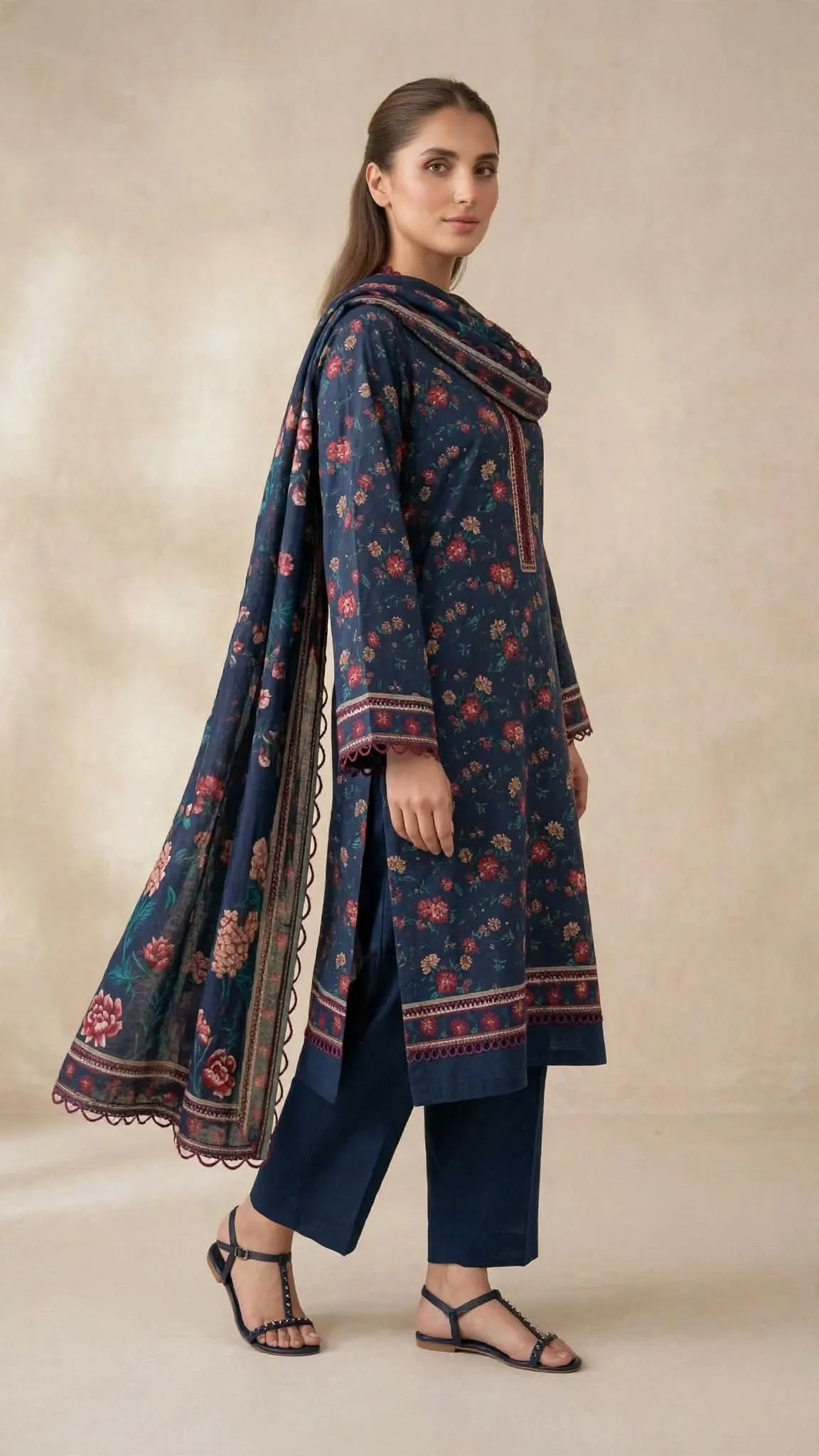 3 Piece - Digital Printed Lawn Suit