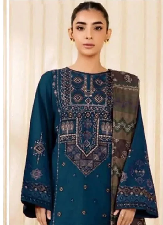 Maroon Heritage: Luxury Winter Ethnic Collection detail